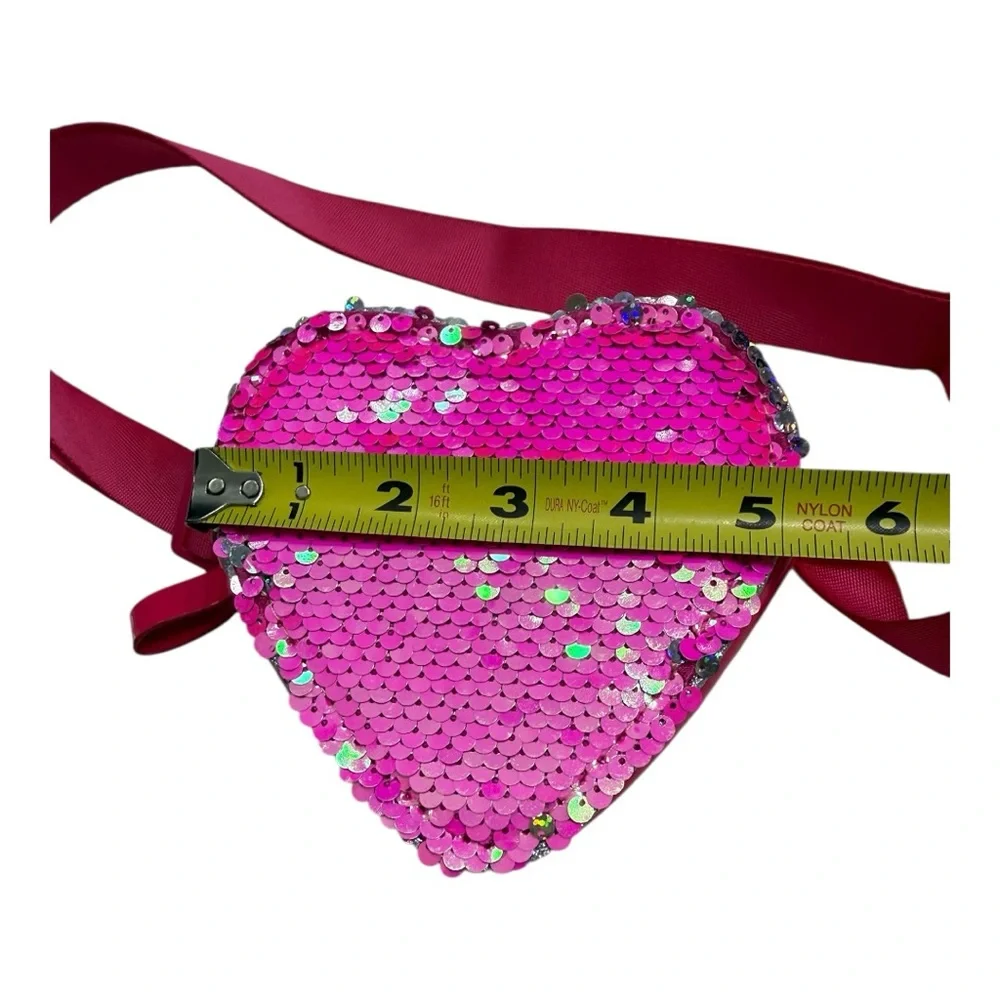 Cat & Jack Pink Sequin Heart Bag NEW BBOX4